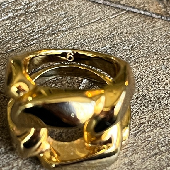 Michael Kors 14K Gold Statement Chain Ring - Picture 4 of 4